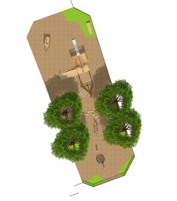 Bureau étude aire de jeux vue aerienne